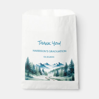 Modern Mountain Graduation Party Favour Bag