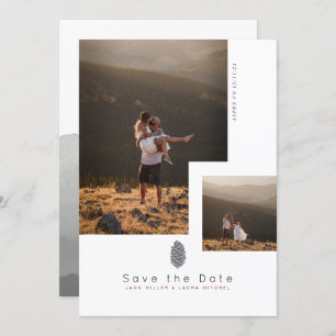 Modern Mountain Save the Date Multi Photo Invitation