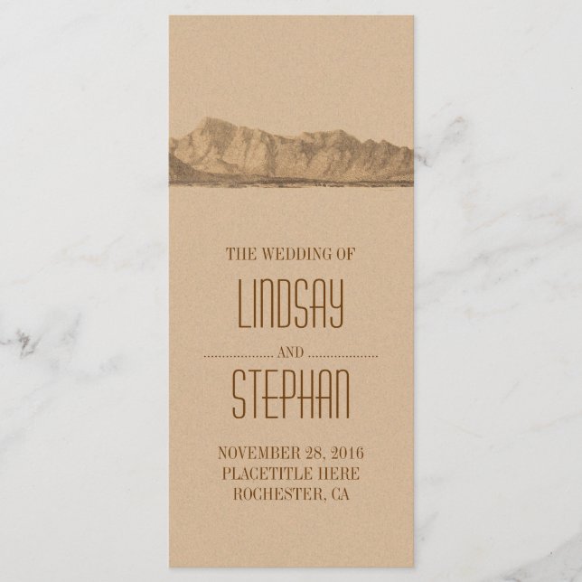 Modern Mountains Wedding Programs (Front)
