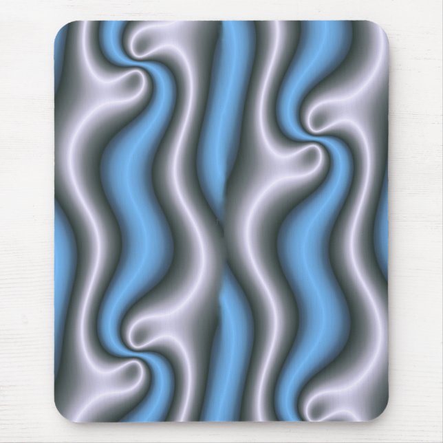 Modern mousepad, abstract, blue, white, grey mouse pad (Front)