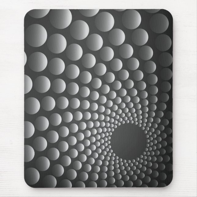 Modern mousepad, black, grey, abstract, dots mouse pad (Front)