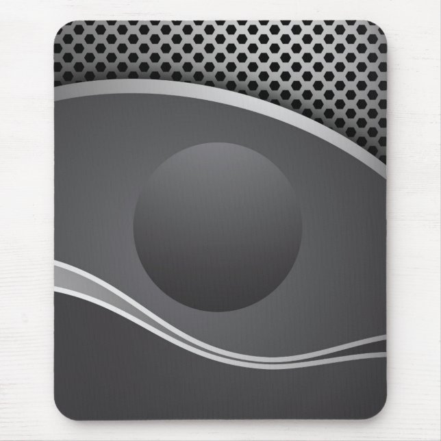 Modern mousepad, black, grey, abstract mouse pad (Front)