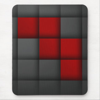 Modern mousepad, black, red, abstract, geometric mouse pad
