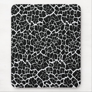Modern mousepad, black, white, abstract, cracle mouse pad