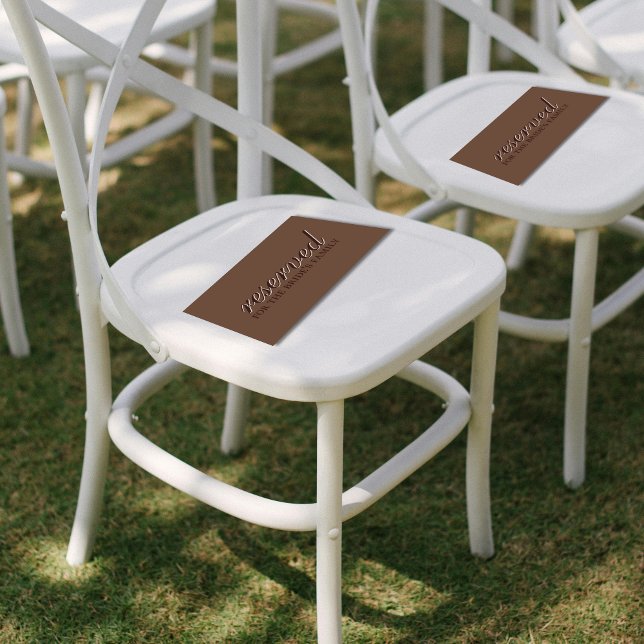 Modern Mousse Brown Wedding Seating Marker Place Card (Modern Elegant Mousse Brown Wedding Suite Theme with options to personalize for your special day.)