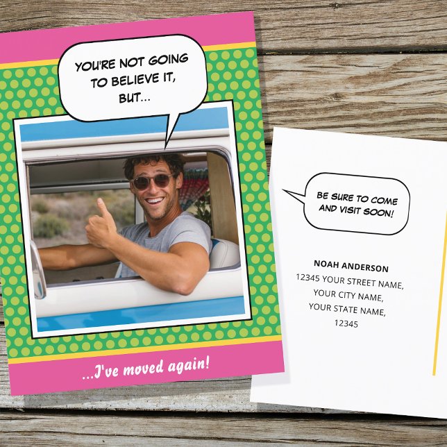 Modern Moving House Custom Photo New Address Postcard (Creator Uploaded)
