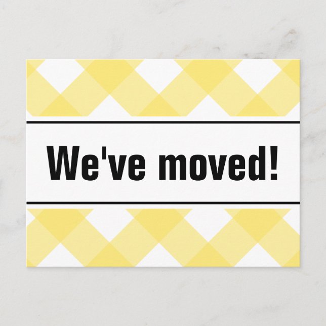 Modern moving postcards with yellow plain design (Front)