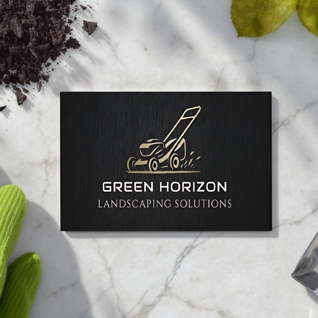 Modern Mowing Business Card for Lawn Care (Modern Business Card - Front)