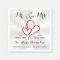 Modern Mr and Mrs Cocktail Napkins PERSONALIZED