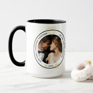 Modern Mr and Mrs Couple Name Christmas  Mug