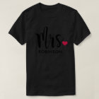 Modern Mrs Calligraphy Heart Monogram