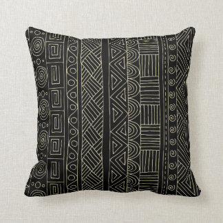 Modern mudcloth african tribal pattern cushion