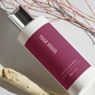 Modern Mulberry & Pink Product Waterproof Label