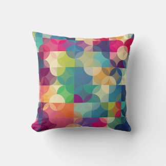 Modern Multi-Colour Geometric Shapes Cushion