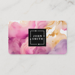 Modern Multi-colour Watercolors Cool Abstract Art Business Card