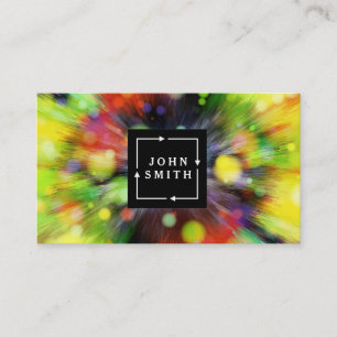 Modern Multi-colour Watercolors Cool Abstract Business Card