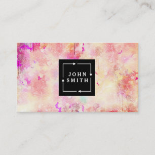 Modern Multi-colour Watercolors Cool Abstract Business Card