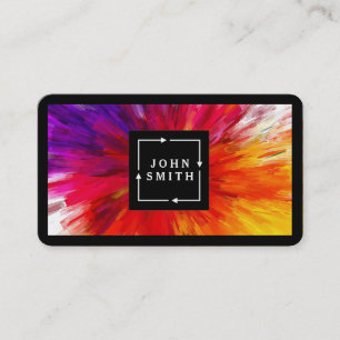 Modern Multi-colour Watercolors Cool Abstract Business Card