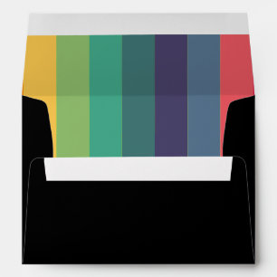 Modern multi coloured stripes envelope
