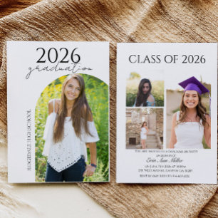 Modern Multi Photo 2026 Graduation Invitation