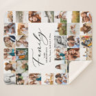 Modern multi photo black script family elegant