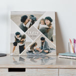 Modern Multi-Photo Collage FAMILY Gift  Faux Canvas Print<br><div class="desc">Create your own photo canvas using this modern multi-picture photo collage template. Simply upload 4 of your favourite photographs and personalise the text.</div>