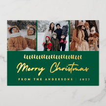 Modern Multi Photo Collage Merry Christmas