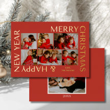Modern Multi Photo Family Christmas Collage