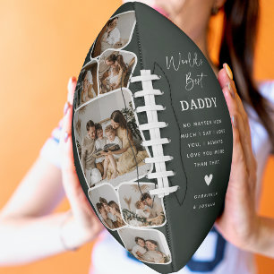 Modern Multi Photo Grid World's Best Dad Football