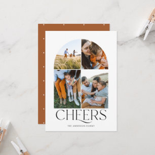 Modern multi photo rust christmas new year