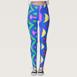 Modern multicolor abstract "Ratti_Creative_Arts" Leggings