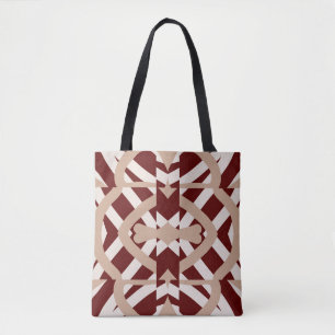 Modern multicolor all over fabric print pattern t tote bag