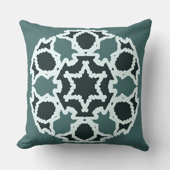 Modern multicolor all over fabric print pattern th cushion (Front)