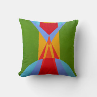 Modern Multicolor Expressions Throw Pillow