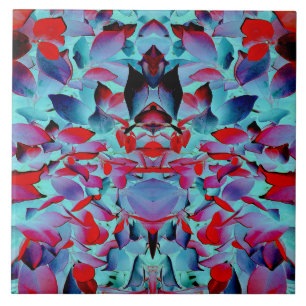 Modern multicolor floral pattern ceramic tile