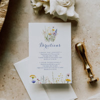 Modern Multicolor Wildflower Wedding Directions