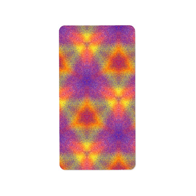 Modern multicolored pattern label (Front)