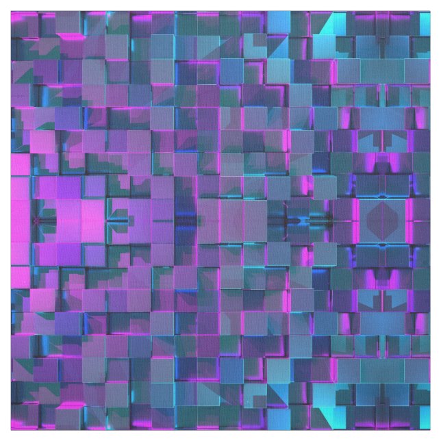 Modern  Multidimensional Geometric pattern Fabric (Swatch)