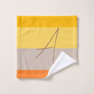 Modern Multiple Pastel Colour Monogram Name Initia Wash Cloth