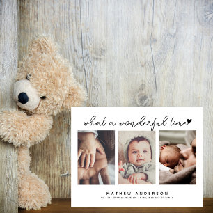 Modern Multiple Photo Thank You Baby Shower Postcard