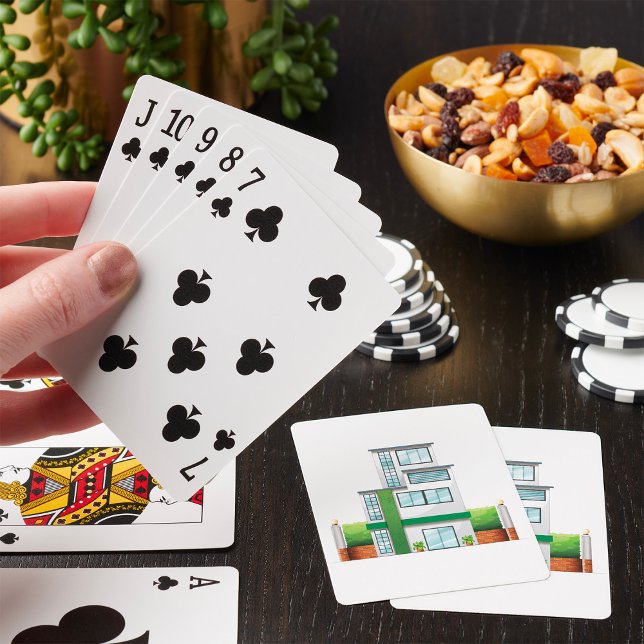 Modern Multistorey House Contemporary Home Playing Cards (Creator Uploaded)