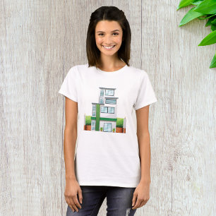 Modern Multistorey House Contemporary Home T-Shirt