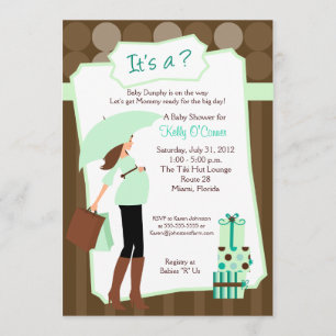 Modern Mum Baby Shower Invitation - Boy or Girl