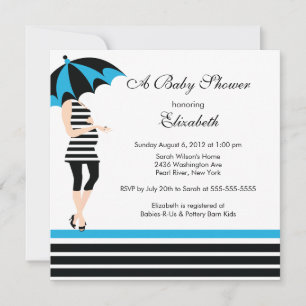 Modern Mum Boy Baby Shower Invitations