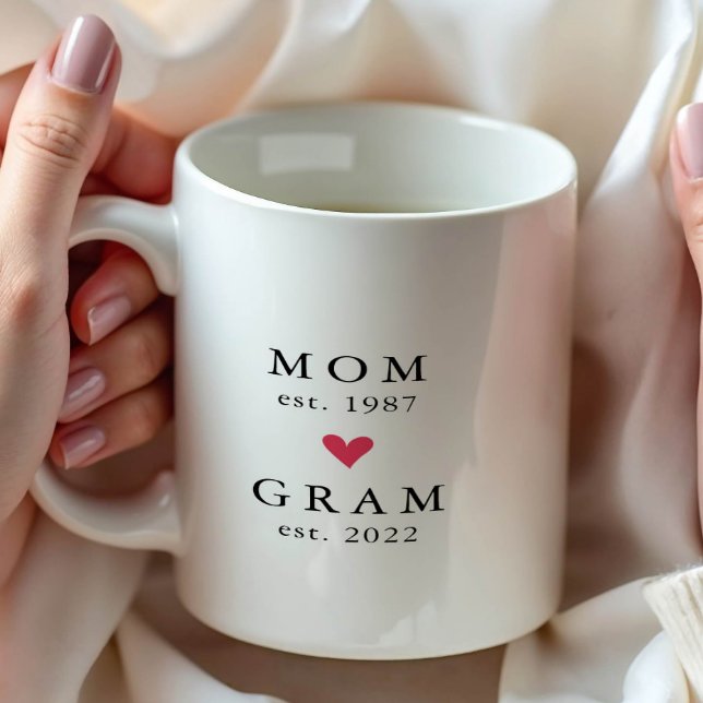 Modern Mum | Gram Year Est. Coffee Mug (Creator Uploaded)