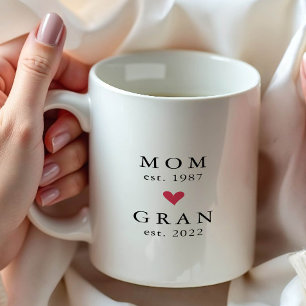Modern Mum   Gran Year Est. Coffee Mug