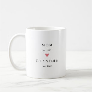 Modern Mum Grandma Year Est. Coffee Mug