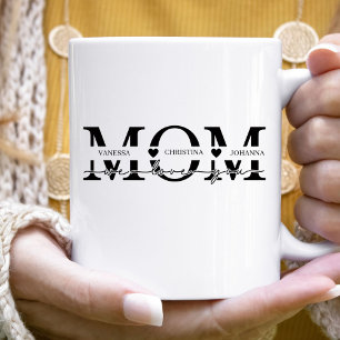 Modern Mum Kids Names Mother's Day Coffee Mug