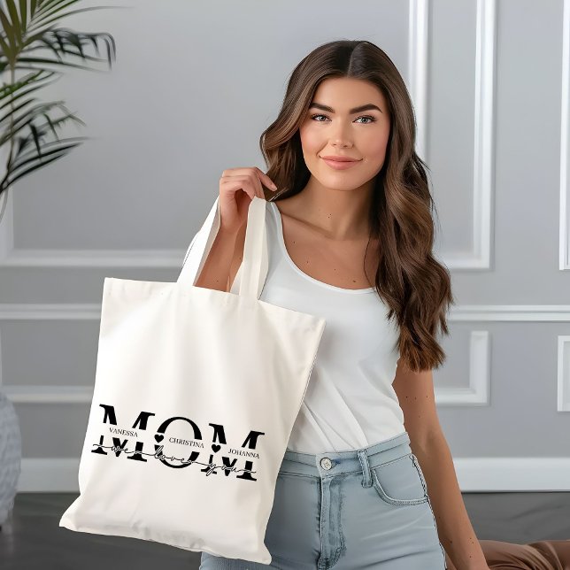 Modern Mum Kids Names Mother's Day Tote Bag (Creator Uploaded)