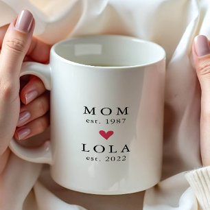 Modern Mum   Lola Year Est. Coffee Mug
